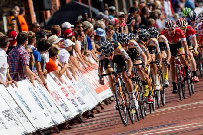 The Optum team sets up for the win at the USPRO Criterium Championships.