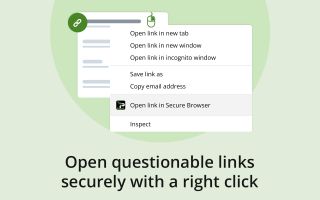 IPVanish Secure Browser option to open links - promo image