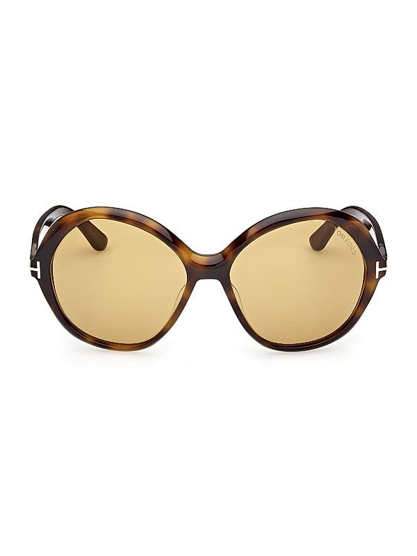 Annabelle 60mm Round Oversized Sunglasses