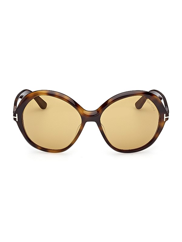 Annabelle 60mm Round Oversized Sunglasses