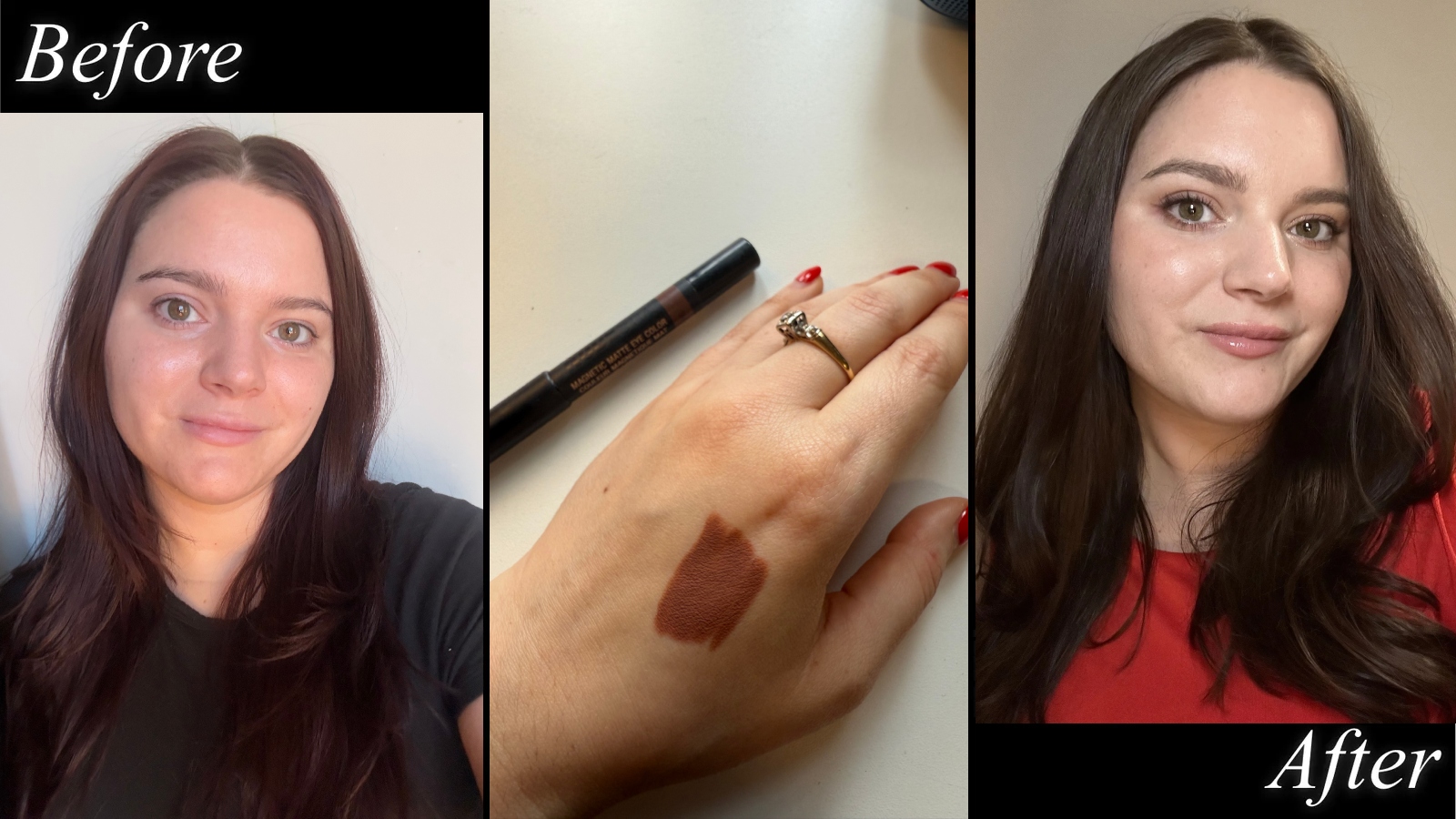 Brooke Knappenberger, Marie Claire associate commerce editor tests the Nudestix Magnetic Eye Color eyeshadow stick