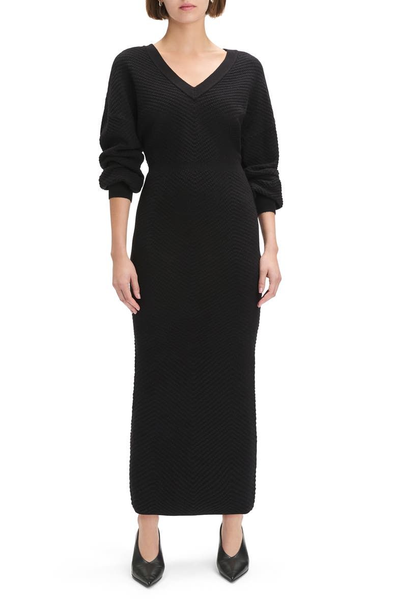 The Ava Long Sleeve Sweater Maxi Dress