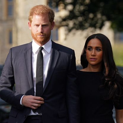 The Duke and Duchess greet well-wishers outside Windsor Castle