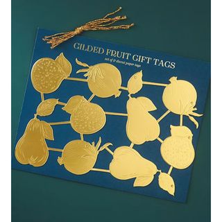 Dresden Gold Fruit Paper Gift Tags, Set of 10