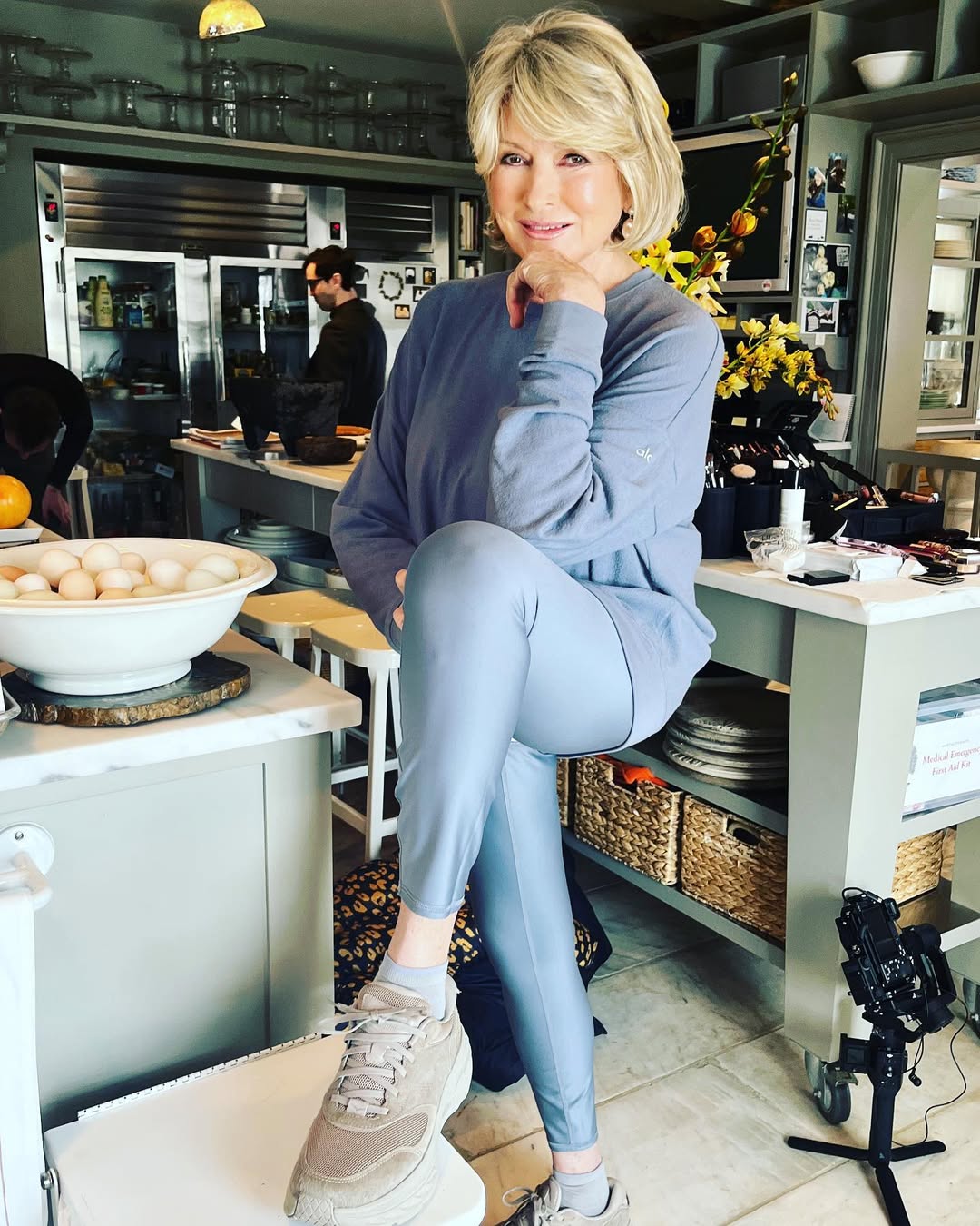 Martha Stewart wore Alo Yoga athleisure in 2022 on Instagram