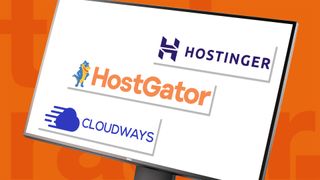 Best cloud hosting: Hostinger, HostGator and Cloudways logo on desktop screen