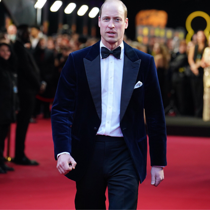 Prince William, Prince of Wales, president of Bafta attends the Bafta Film Awards 2024 at the Royal Festival Hall, Southbank Centre on February 18, 2024 in London, England.