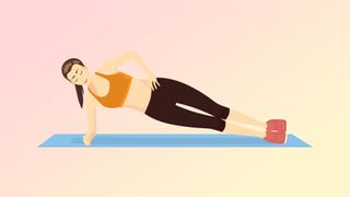 an illustration of a woman doing a side plank