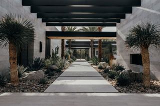 Gardens&Villas by Andrew McClure, single story desert home, palm trees, swimming pool