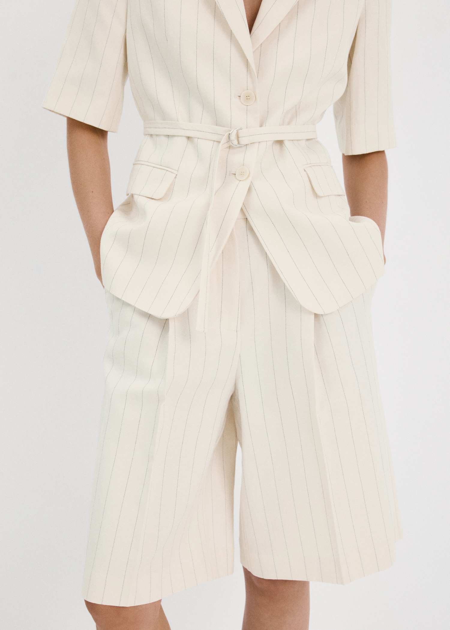 Straight Linen Bermuda Shorts - Women | Mango Usa