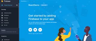 Firebase homescreen