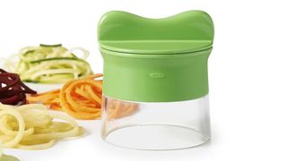 OXO Good Grips sprializer and some spiralized vegetables 