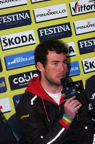 Mark Cavendish (HTC - Highroad) at the Tirreno-Adriatico press conference.