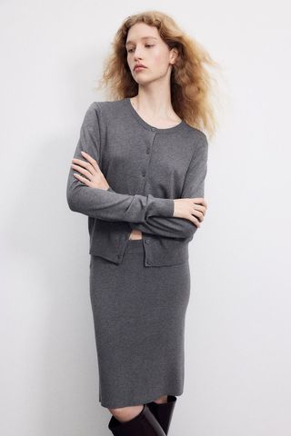 Fine-Knit Cardigan