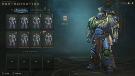 Space Marine 2 armor customization ultramarines champion set