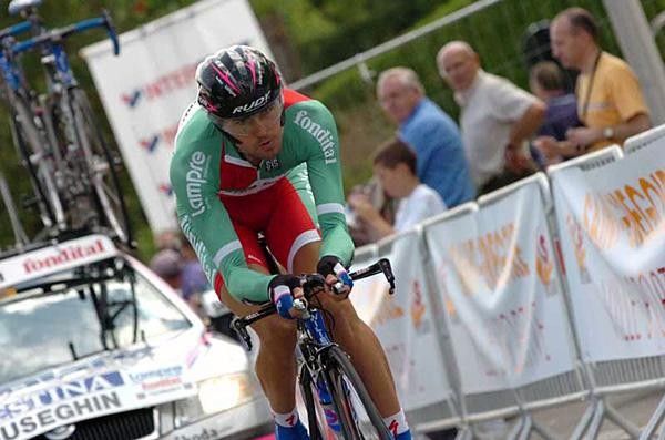 Marzio Bruseghin (Lampre-Fondital) the Italian champ