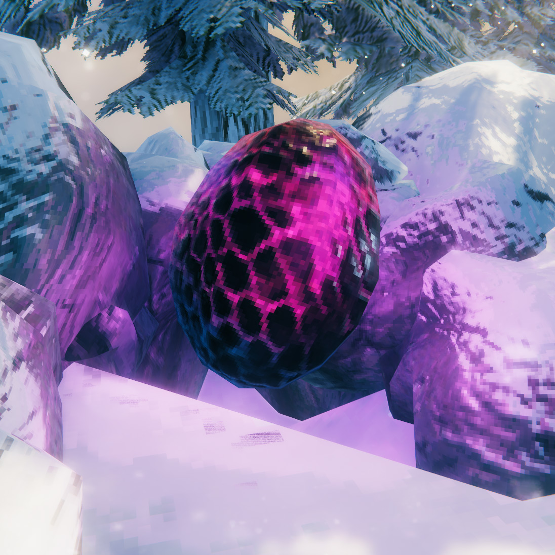 Valheim - A Glowing purple Dragon Egg