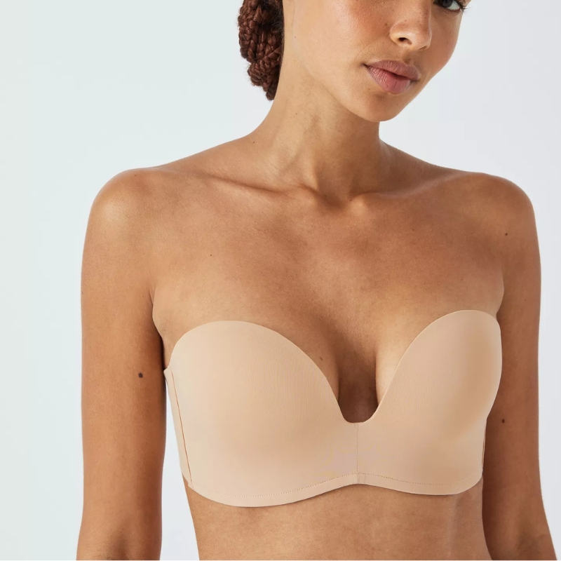 John Lewis, John Lewis Cassie Lace Super Push Up Strapless Bra