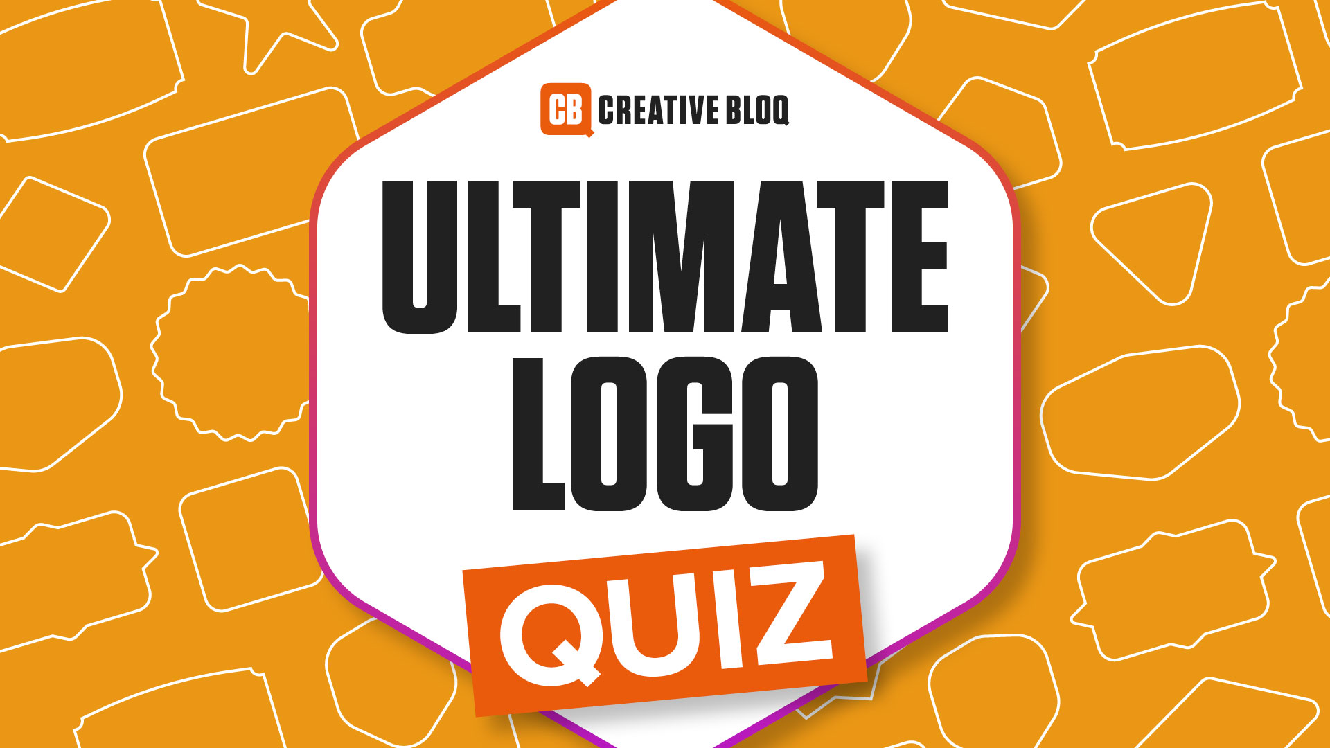 ultimate logo quiz on an orange background