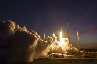 A SpaceX Falcon 9 rocket launches the CSG-2 Earth-observation satellite from Cape Canaveral Space Force Station on Jan. 31, 2022.