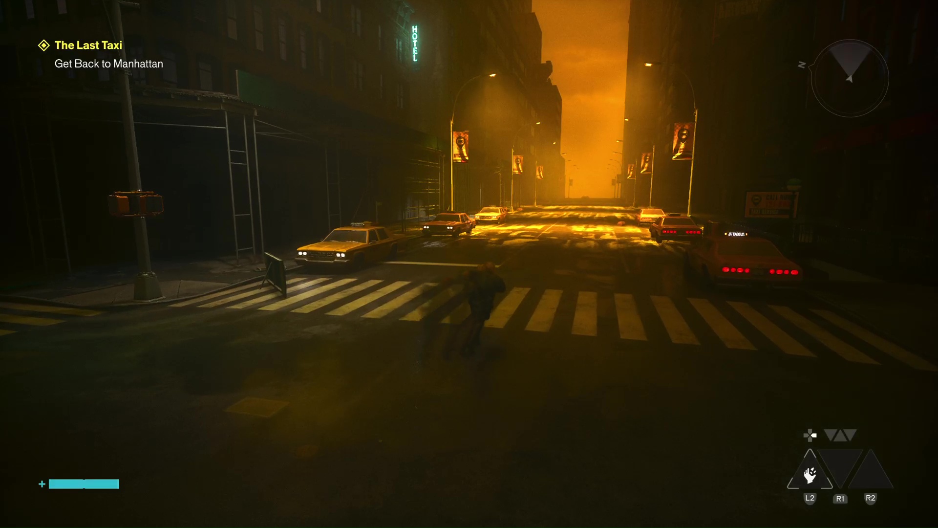 The Central Taxis in Control Resonant have some lights on, some off
