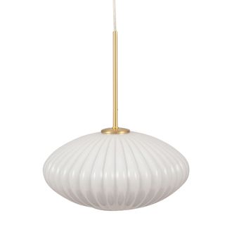 Cox & Cox Fluted milky glass pendant light