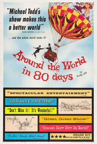 Original poster for the film Around the World in 80 Days