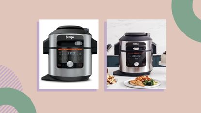 a composite image of the NINJA Foodi Max SmartLid OL750UK Multicooker in Stainless Steel & Black which is included in a Black Friday Ninja deal