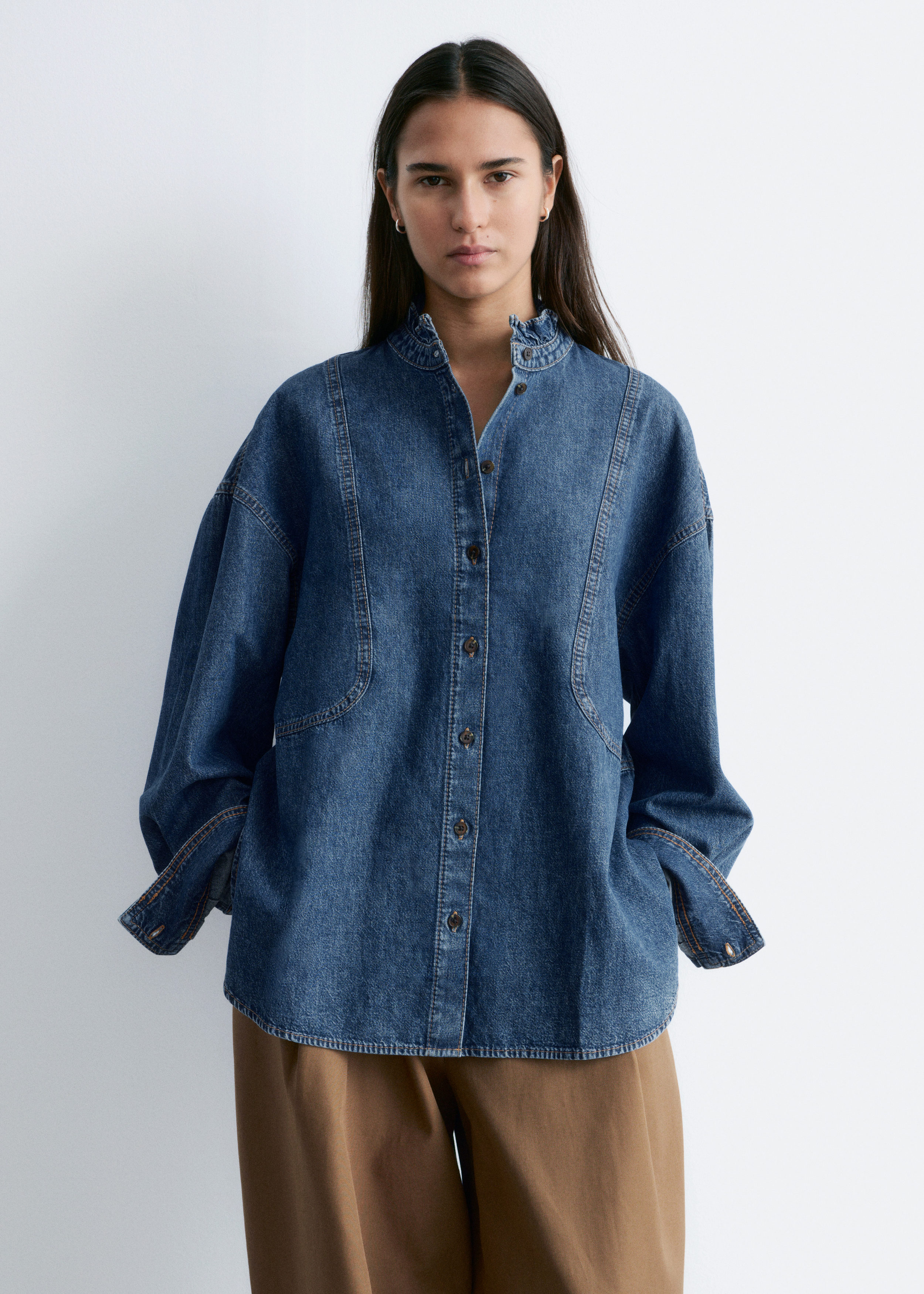 Oversized Denim Blouse