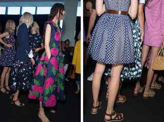 Royal blue mini skirts as they did on sweeping tulle floor-length skirts