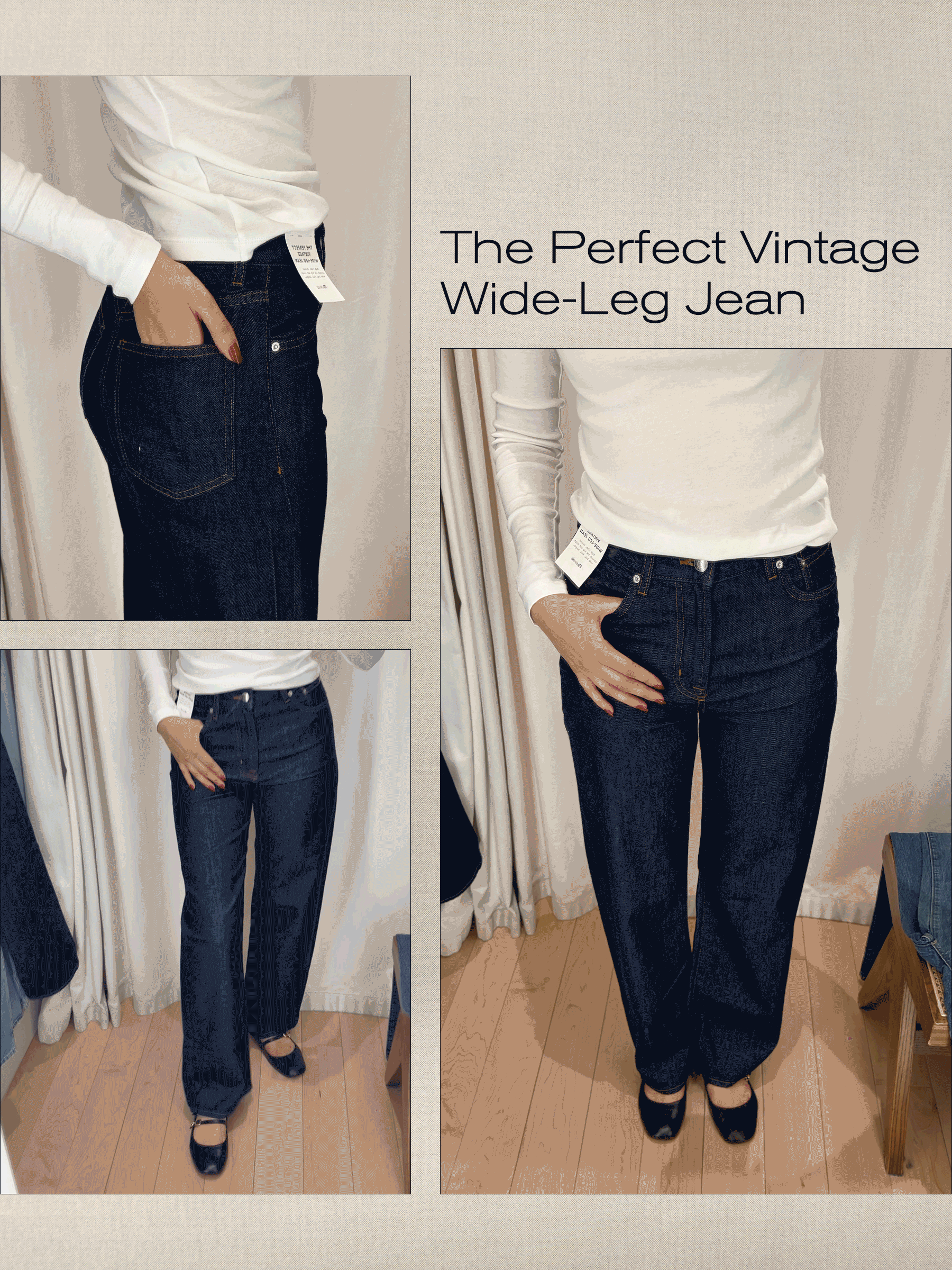 WWW assistant shopping editor Josephine Hadjiloucas tries on Madewell jeans.
