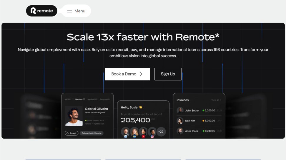 Remote website screenshot (May 2025).