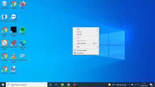 How to hide desktop icons in Windows - select View