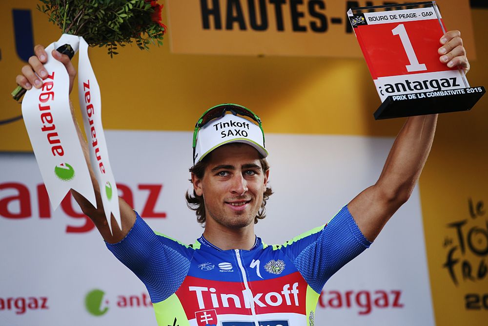 Peter Sagan (Tinkoff-Saxo) as the day's most aggressive rider
