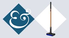 Dyson PencilWash on tile background next to Homes & Gardens '&' logo.