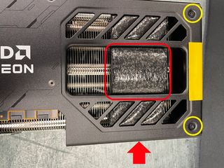 An image detailing the extra packaging used on current Sapphire RX 9070-series graphics cards