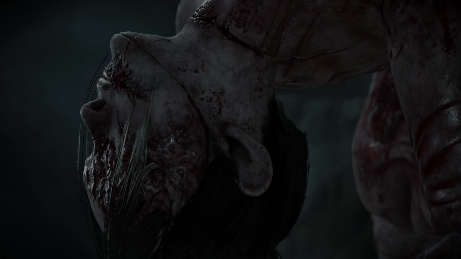 A close-up of a creepy enemy in Silent Hill f