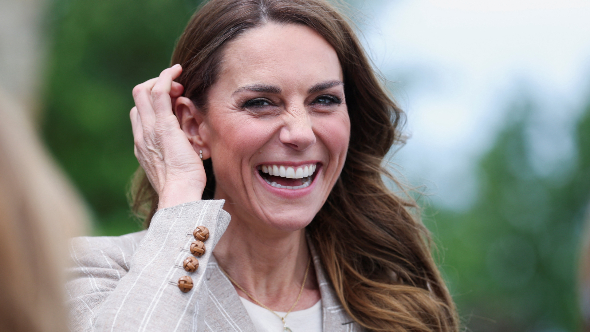 Kate Middleton visits rural Agriturismo 'Al Vigneto' as she concludes a two-day visit to the region, on May 14, 2026 in Felino, Italy