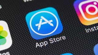 L'App Store sur l'écran d'un téléphone