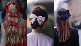 hair bows, street style 2024