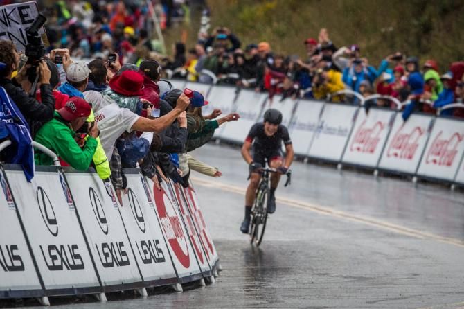 Robin Carpenter digs deep in the final kilometer