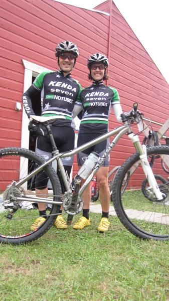 Team Kenda Seven No Tubes' Mike Broderick and Mary McConneloug