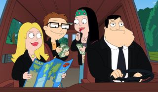 american dad smith family in their car