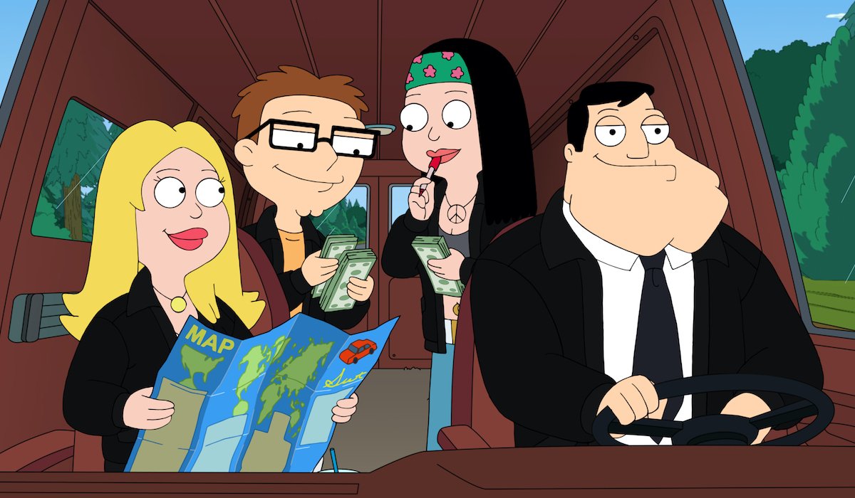 american dad smith family in their car