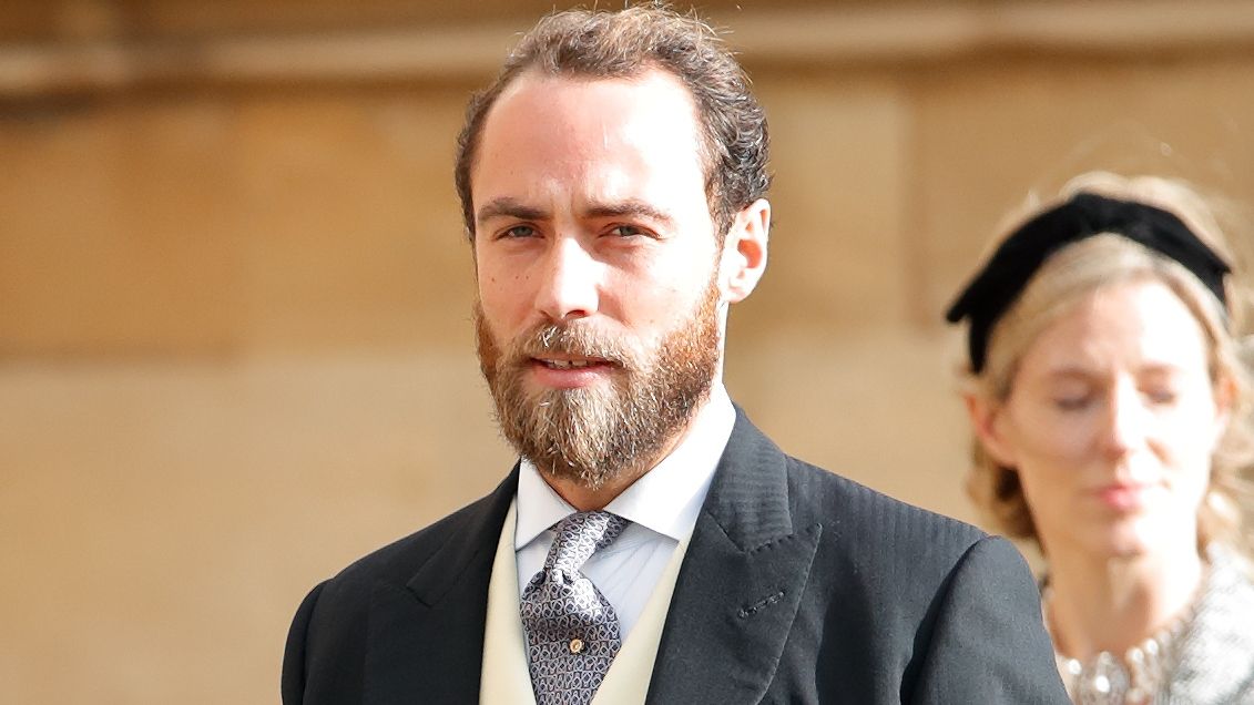 James Middleton wears a suit as he attends the wedding of Princess Eugenie of York and Jack Brooksbank at St George&#039;s Chapel on October 12, 2018