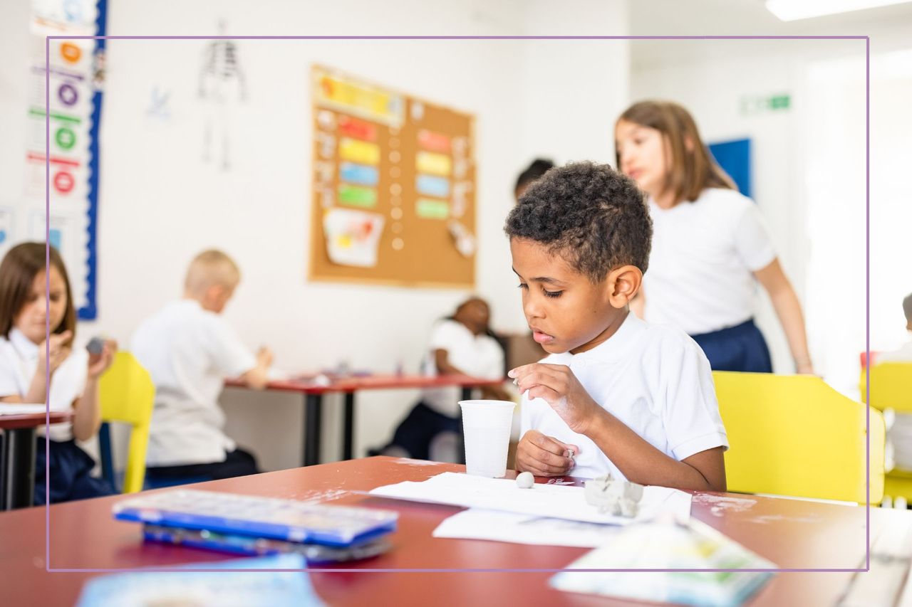 kids in school uniform looking unsure