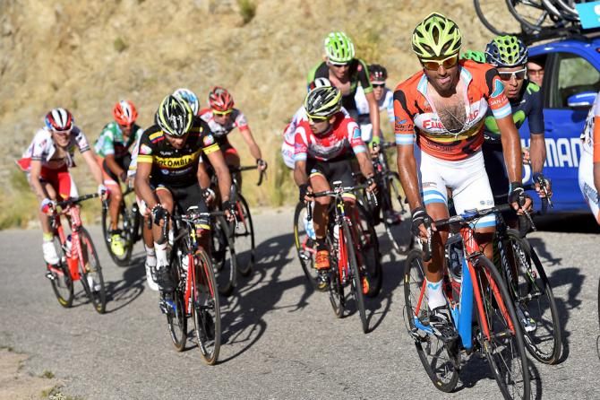 Daniel Diaz leads Nairo Quintana.