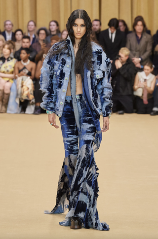 Roberto Cavalli models during fall winter 2023