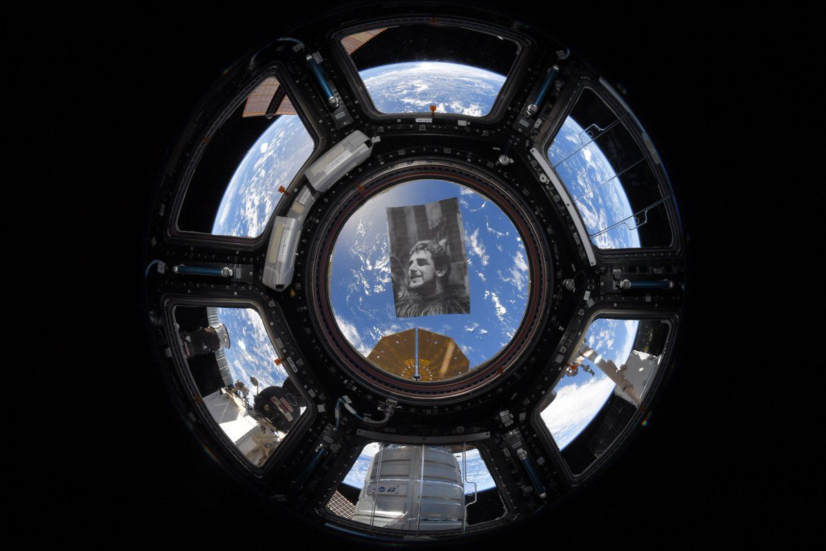 NASA astronaut Nick Hague honored actor Peter Mayhew, the original Chewbacca of &quot;Star Wars,&quot; with a photo memorial on the International Space Station on May 8, 2019.