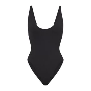 Signature Swim Scoop Neck One Piece | Onyx